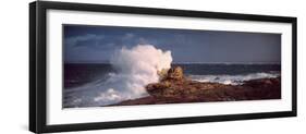 Waves Breaking on the Coast, Saint Guenole, Finistere, Brittany, France-null-Framed Photographic Print