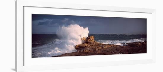 Waves Breaking on the Coast, Saint Guenole, Finistere, Brittany, France-null-Framed Photographic Print