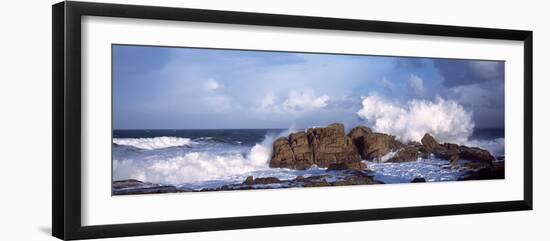 Waves Breaking on the Coast, Saint Guenole, Finistere, Brittany, France-null-Framed Photographic Print