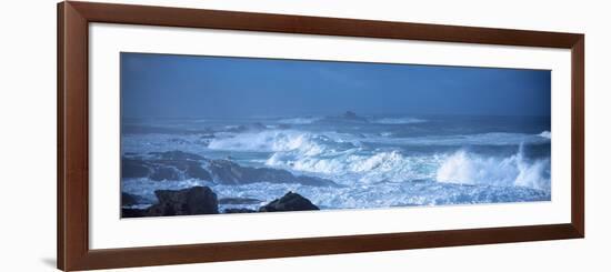 Waves Breaking on the Coast, Saint Guenole, Finistere, Brittany, France-null-Framed Photographic Print