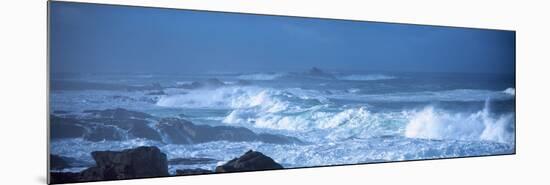 Waves Breaking on the Coast, Saint Guenole, Finistere, Brittany, France-null-Mounted Photographic Print