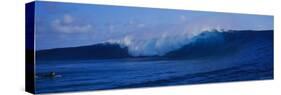 Waves Breaking on the Coast, Tahiti, French Polynesia-null-Stretched Canvas