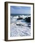 Waves Breaking on the Rocks Along the Corniche D'Esterel, Alpes-Maritimes, Provence, France-David Hughes-Framed Photographic Print