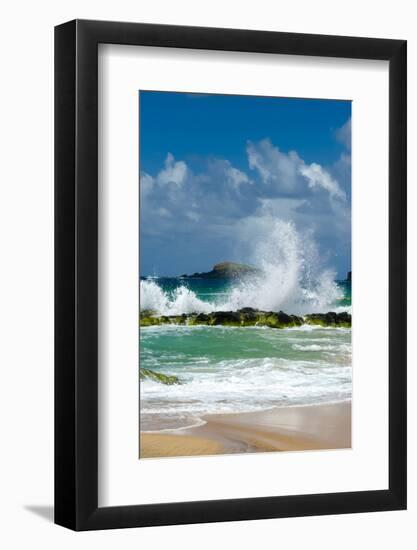 Waves Breaking on the Rocks at Kauapea Beach, Kauai, Hawaii, USA-Richard Duval-Framed Photographic Print