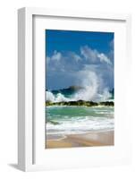 Waves Breaking on the Rocks at Kauapea Beach, Kauai, Hawaii, USA-Richard Duval-Framed Photographic Print