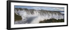 Waves breaking over a seastack at Playa Los Cerritos, Cerritos, Baja California Sur, Mexico-Panoramic Images-Framed Photographic Print