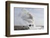 Waves Crash Against the Harbour Wall at Porthcawl, Bridgend, Wales, United Kingdom-Graham Lawrence-Framed Photographic Print