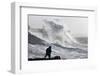 Waves Crash Against the Harbour Wall at Porthcawl, Bridgend, Wales, United Kingdom-Graham Lawrence-Framed Photographic Print