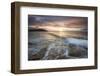 Waves Crash on Cliffs under a Colorful Caribbean Sunset, Galley Bay, St. John'S-Roberto Moiola-Framed Photographic Print
