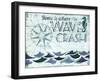 Waves Crash-The Saturday Evening Post-Framed Giclee Print