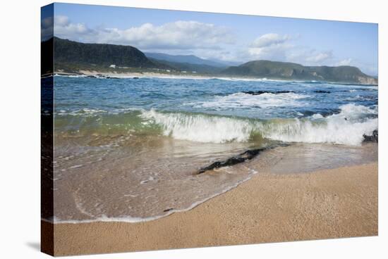 Waves Crashing Ashore at Nature Valley Beach-Kim Walker-Stretched Canvas