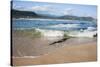 Waves Crashing Ashore at Nature Valley Beach-Kim Walker-Stretched Canvas