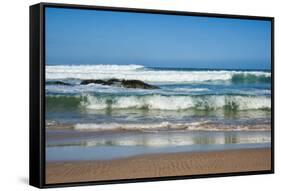 Waves Crashing Ashore from Indian Ocean-Kim Walker-Framed Stretched Canvas