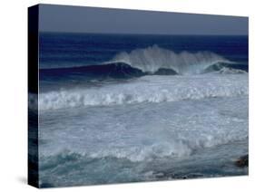 Waves Crashing off Easter Island, Chile-Michael Brown-Stretched Canvas