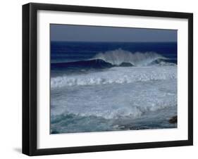 Waves Crashing off Easter Island, Chile-Michael Brown-Framed Photographic Print