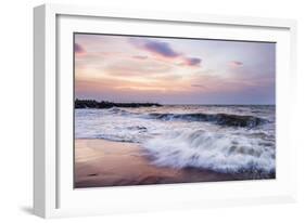 Waves Crashing on Negombo Beach at Sunset, West Coast of Sri Lanka, Asia-Matthew Williams-Ellis-Framed Photographic Print