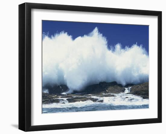 Waves Crashing on Rocks on the Coast of South Africa, Africa-Groenendijk Peter-Framed Photographic Print