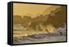 Waves Crashing on Shoreline,Pfeiffer State Park, Big Sur, California,Usa-Christian Heeb-Framed Stretched Canvas