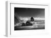 Waves crashing on the beach, Dyrholaey, Iceland-Panoramic Images-Framed Photographic Print