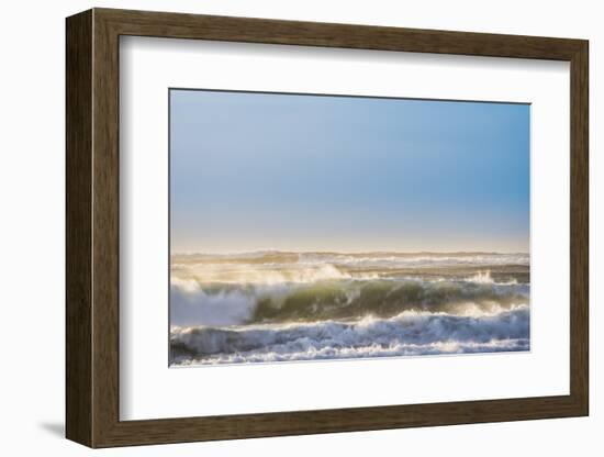 Waves crashing on the shoreline at Breidamerkurfjara beach close to Vatnajokull Ice Cap, Iceland-Panoramic Images-Framed Photographic Print