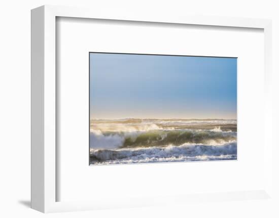 Waves crashing on the shoreline at Breidamerkurfjara beach close to Vatnajokull Ice Cap, Iceland-Panoramic Images-Framed Photographic Print