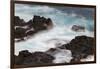 Waves crashing over lava rocks on shoreline of Espanola Island, Galapagos Islands, Ecuador.-Adam Jones-Framed Photographic Print