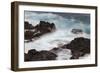 Waves crashing over lava rocks on shoreline of Espanola Island, Galapagos Islands, Ecuador.-Adam Jones-Framed Photographic Print