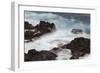 Waves crashing over lava rocks on shoreline of Espanola Island, Galapagos Islands, Ecuador.-Adam Jones-Framed Photographic Print