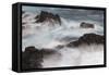 Waves crashing over lava rocks on shoreline of Espanola Island, Galapagos Islands, Ecuador.-Adam Jones-Framed Stretched Canvas