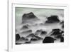 Waves crashing over lava rocks on shoreline of Espanola Island, Galapagos Islands, Ecuador.-Adam Jones-Framed Photographic Print