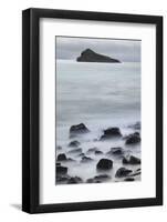 Waves crashing over lava rocks on shoreline of Espanola Island, Galapagos Islands, Ecuador.-Adam Jones-Framed Photographic Print