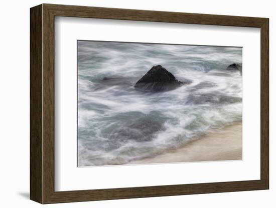 Waves crashing over lava rocks on shoreline of Espanola Island, Galapagos Islands, Ecuador.-Adam Jones-Framed Photographic Print