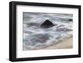 Waves crashing over lava rocks on shoreline of Espanola Island, Galapagos Islands, Ecuador.-Adam Jones-Framed Photographic Print