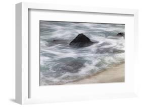 Waves crashing over lava rocks on shoreline of Espanola Island, Galapagos Islands, Ecuador.-Adam Jones-Framed Photographic Print