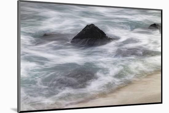 Waves crashing over lava rocks on shoreline of Espanola Island, Galapagos Islands, Ecuador.-Adam Jones-Mounted Photographic Print