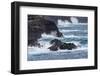 Waves crashing over lava rocks on shoreline of Espanola Island, Galapagos Islands, Ecuador.-Adam Jones-Framed Photographic Print