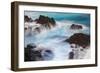 Waves crashing over lava rocks on shoreline of Espanola Island, Galapagos Islands, Ecuador.-Adam Jones-Framed Photographic Print