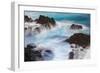 Waves crashing over lava rocks on shoreline of Espanola Island, Galapagos Islands, Ecuador.-Adam Jones-Framed Photographic Print