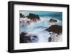 Waves crashing over lava rocks on shoreline of Espanola Island, Galapagos Islands, Ecuador.-Adam Jones-Framed Photographic Print