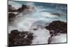 Waves crashing over lava rocks on shoreline of Espanola Island, Galapagos Islands, Ecuador.-Adam Jones-Mounted Photographic Print