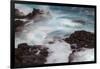 Waves crashing over lava rocks on shoreline of Espanola Island, Galapagos Islands, Ecuador.-Adam Jones-Framed Photographic Print