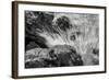 Waves Crashing Upon Rocks B&W-Anthony Paladino-Framed Giclee Print