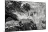 Waves Crashing Upon Rocks B&W-Anthony Paladino-Mounted Giclee Print