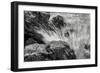 Waves Crashing Upon Rocks B&W-Anthony Paladino-Framed Giclee Print