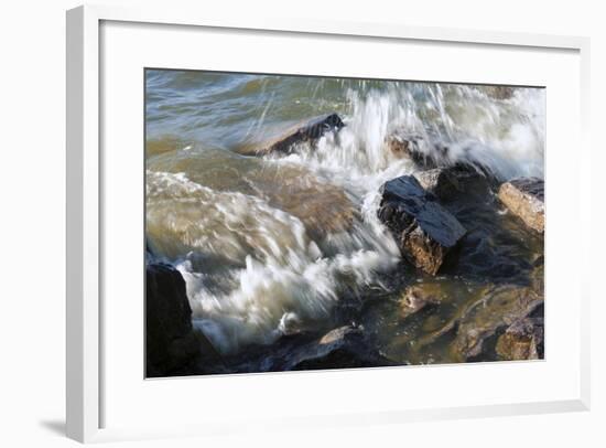 Waves Crashing Upon Rocks Fairhaven Nys-Anthony Paladino-Framed Giclee Print