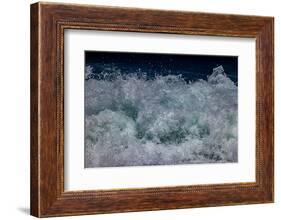 Waves foaming and bubbling when they hammer the sandy beach at Sunset Beach.-Tom Norring-Framed Photographic Print