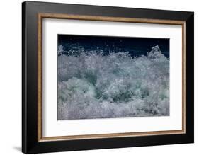 Waves foaming and bubbling when they hammer the sandy beach at Sunset Beach.-Tom Norring-Framed Photographic Print