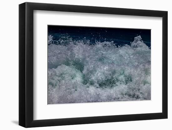 Waves foaming and bubbling when they hammer the sandy beach at Sunset Beach.-Tom Norring-Framed Photographic Print