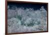 Waves foaming and bubbling when they hammer the sandy beach at Sunset Beach.-Tom Norring-Framed Photographic Print