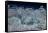Waves foaming and bubbling when they hammer the sandy beach at Sunset Beach.-Tom Norring-Framed Stretched Canvas
